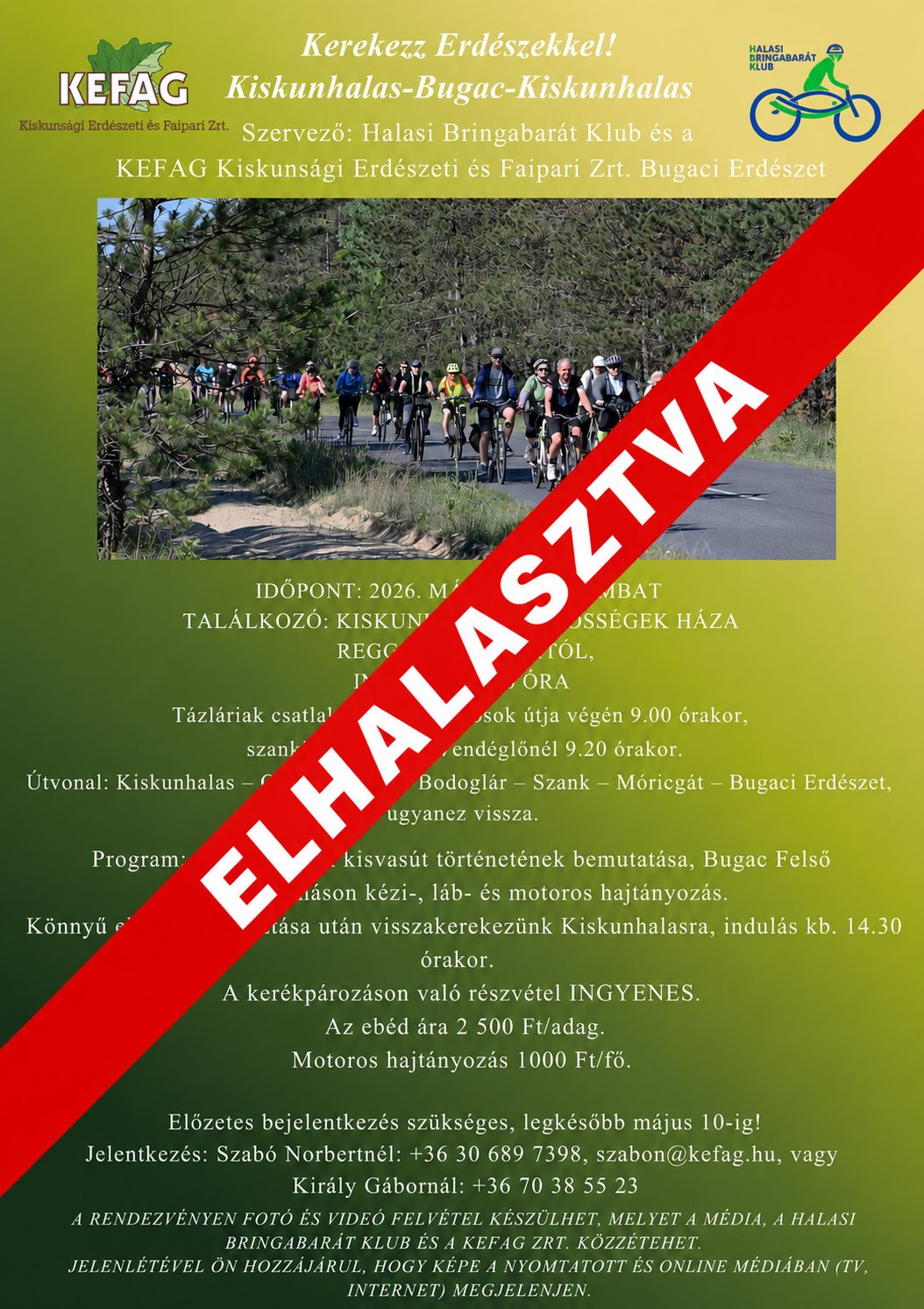 Bringatúra ELHALASZTVA!