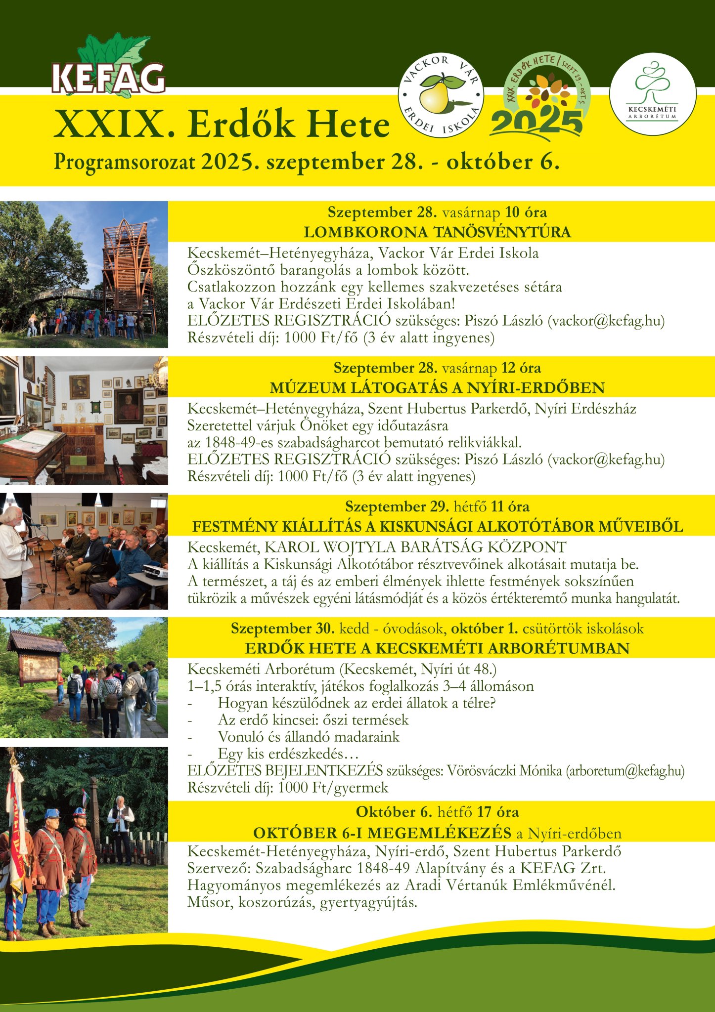 XXIX. Erdők Hete Programsorozat 2025. szeptember 28. – október 6.